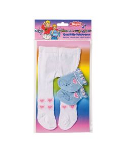 Dolls maillot with Socks-white, 35-46 cm