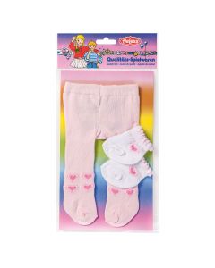 Dolls maillot with Socks-pink, 35-46 cm