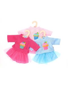 Dolls Pullover with Skirt, 35-45 cm