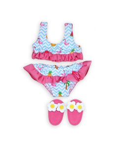 Dolls Bikini with Slippers Flamingo, 35-45 cm