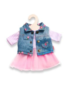 Dolls dress with Waistcoat, 28-35 cm