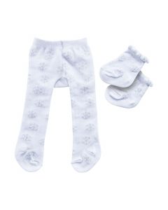 Doll Tights with Socks - Snowflakes, 35-45 cm