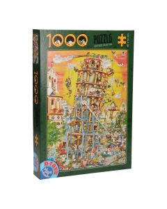 Cartoon Jigsaw Puzzle 1,000pcs - Tower of Pisa