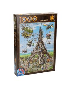 Cartoon Jigsaw Puzzle 1,000pcs - Eiffel Tower