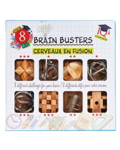 Brain puzzle set Wood and Metal, 8st.