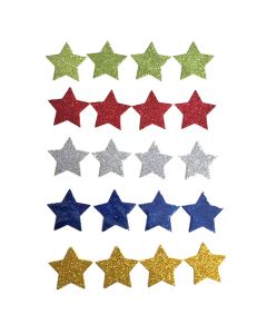 Foam stickers Stars Glitter, 54st.