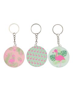 Jouet-Plus Porte-clés Flamant Rose avec miroir 9788