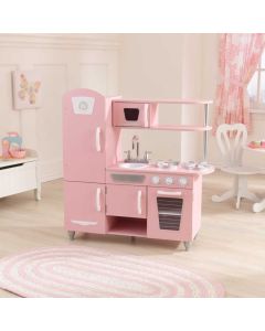 Cuisine enfant en bois Vintage - Rose