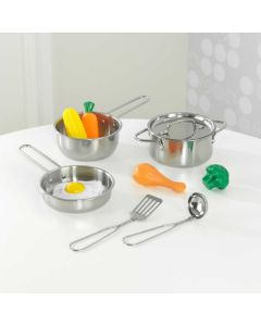 Ensemble batterie de Cuisine enfant en bois Deluxe avec légumes