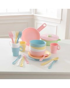 Ensemble Batterie de Cuisine enfant 27 pièces - Couleurs pastels