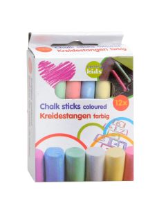 Jouet-Plus Craie d'école de couleur, 12pcs, modèle aléatoire 31976