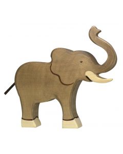 Figurine Holztiger Eléphant trompe haute
