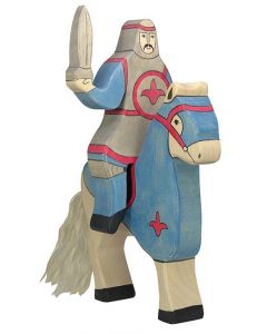 Figurine Holztiger Chevalier bleu sans le cheval