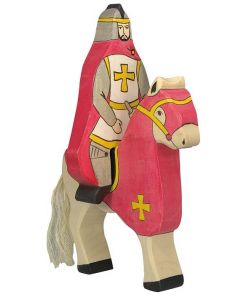 Figurine Holztiger Chevalier rouge avec manteau sans le cheval