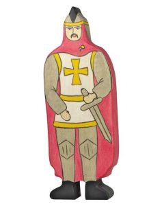 Figurine Holztiger Chevalier avec manteau rouge