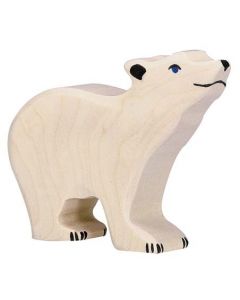 Figurine Holztiger Ours polaire petit tête haute