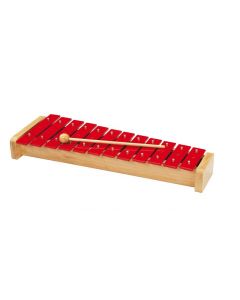 Xylophone à 12 lames en métal rouge