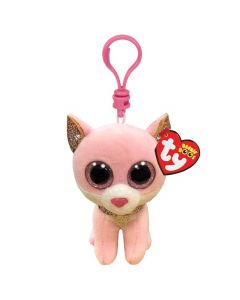 Ty Beanie Boo's Clip Fiona Pink Cat, 7cm 2007536