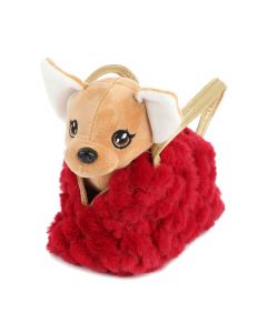 Dog Plush Chiuahua Handbag Red 75261Z