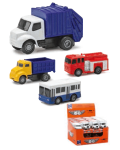 Vehicule mini units camion/bus retro friction 01767