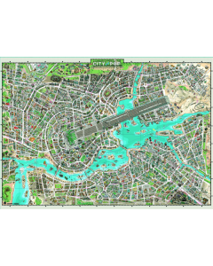 Puzzle 2000 pièces map art city of pop Heye 29844