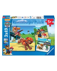 Paw Patrol Puzzle - Team on 4 Legs, 3x49st.