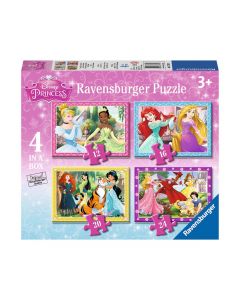 Disney Princess puzzle, 4 in 1