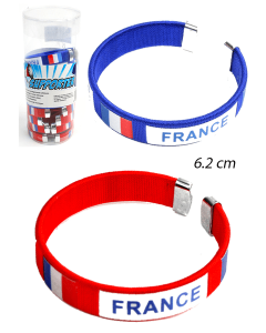 Bijou bracelet supporter france 6,2cm 2 ass 32756