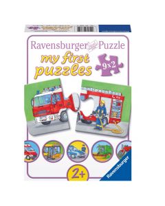 Special vehicles puzzle, 9x2st.