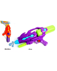 Pistolet a eau canon pompe 45cm 2asst 30424