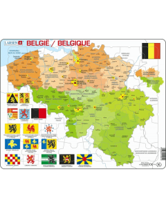 Puzzle 48 pièces carte politique belge larsen k59