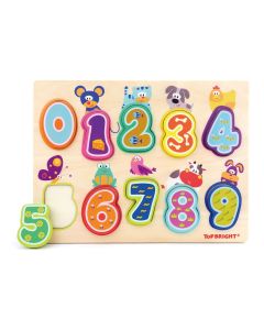 Topbright - Wooden Puzzle Animals and Numbers, 10pcs. 120325