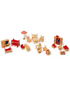Ensemble de meubles de poupée avec salon de jardin Marc