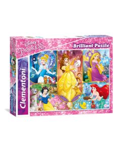 Clementoni Brilliant Puzzle Disney Princess, 104st.