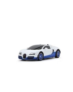 Voiture RC Bugatti Veyron blanche et bleue 1:24