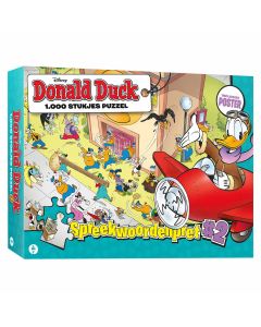 Puzzle Donald Duck La banque avec poster 1000 pièces
