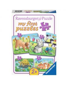 Cute pets puzzle, 4 in 1