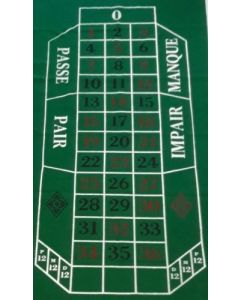 Tapis de roulette en feutre vert 180 x 90 cm