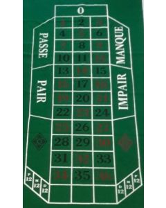 Tapis de roulette en feutre vert 180 x 90 cm