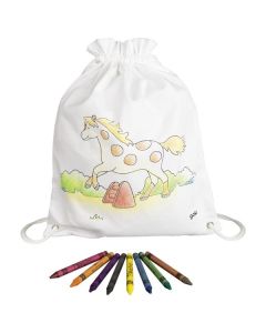 Sac à dos à colorier cheval Paul