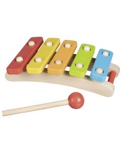 Xylophone à 5 lames en bois multicolore