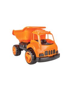 Camion benne basculante géant en plastique orange et noir