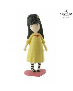 Figurine Gorjuss de Santoro petite fille avec une robe jaune