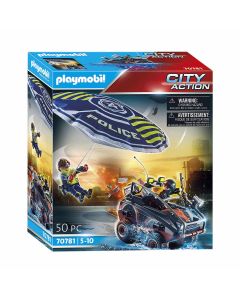 Playmobil City Action 70781 Policier parachutiste et quad du bandit