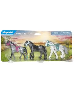 Playmobil Country 70999 3 chevaux : Frison, Knabstrupper et Andalou