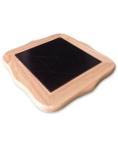 Tangram en bois naturel, pièces noir 22 cm.