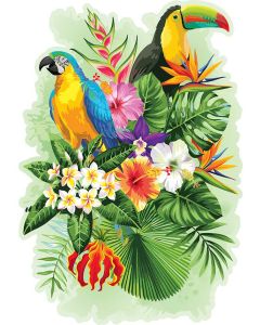 Wooden puzzle Tropical birds L 300