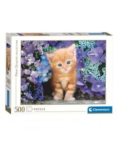 Clementoni Puzzle Chat avec fleurs 500 pièces 30415