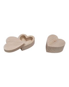 Playwood - Boîte à bijoux en forme de coeur en bois de hêtre sl042