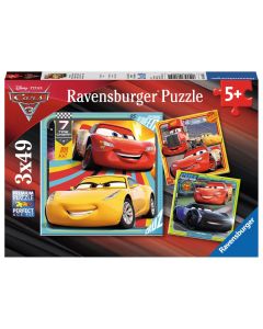 Disney Cars 3 Puzzle, 3x49st.